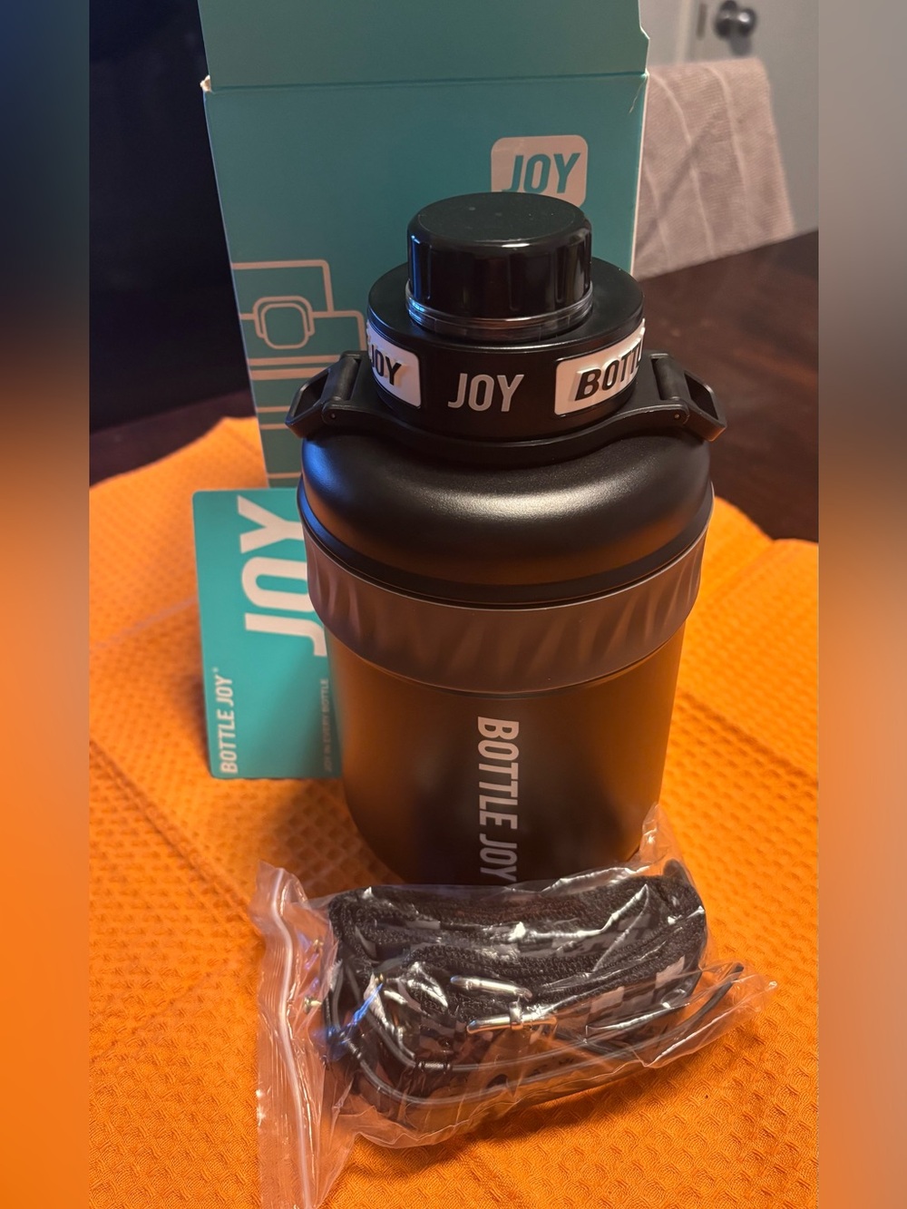 Bottle Joy Wide-Mouth Matte Black Water Bottle